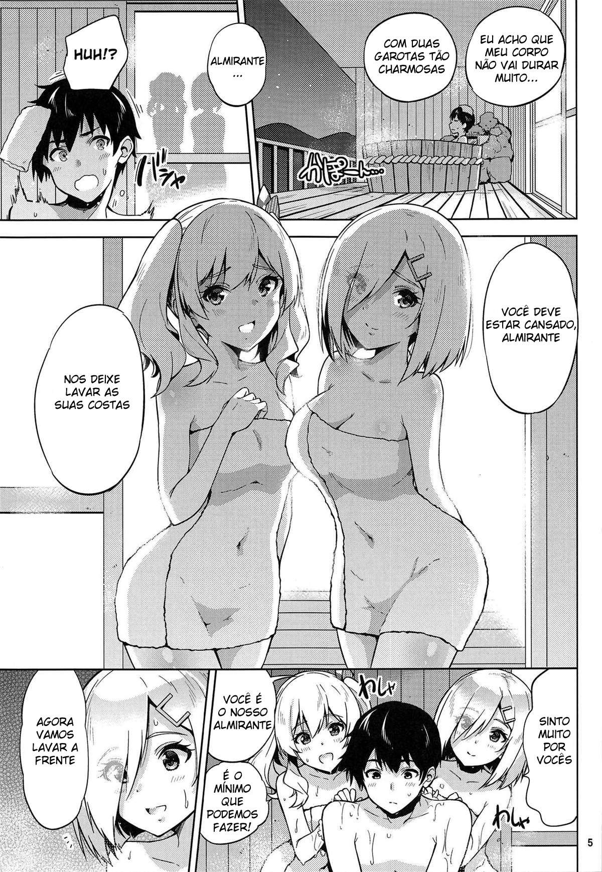 Kashima e Hamakaze Vestindo Yukatas na Fonte Termal - Foto 6